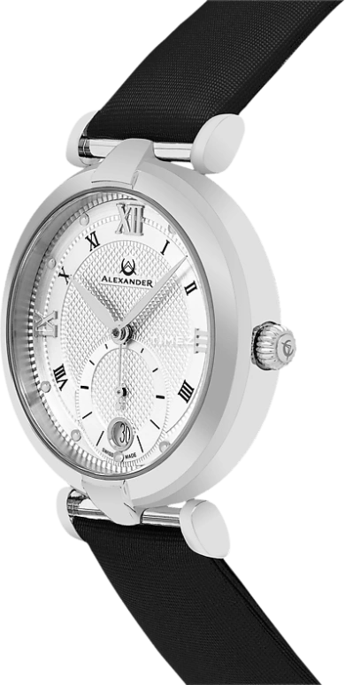 Alexander,WOMEN'S WATCHES 35mm,35mm,Stainless Steel,Silver,Quartz,Day,Sapphire,A202,A202-02