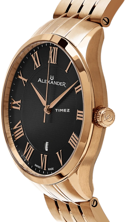 Alexander,MEN'S WATCHES 42mm,42mm,Stainless Steel,Black,Quartz,Day,Sapphire,Crystal Glass,A103B,A103B-04