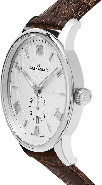 Alexander,MEN'S WATCHES 42mm,42mm,Stainless Steel,Silver White,Quartz,Day,Sapphire,Crystal Glass,A102,A102-06