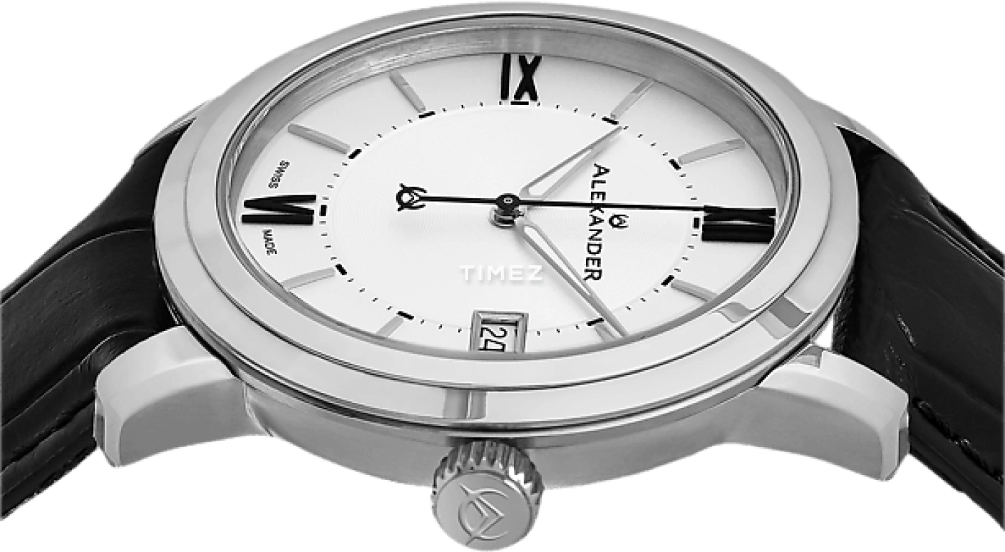 Alexander,MEN'S WATCHES 40mm,40mm,Stainless Steel,Silver White,Quartz,Day,Sapphire,Crystal Glass,A111,A111-02