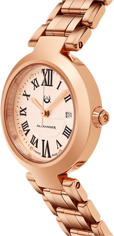 Alexander,WOMEN'S WATCHES 32mm,32mm,Stainless Steel,Rose Gold,Quartz,Day,Sapphire,A203B,A203B-05