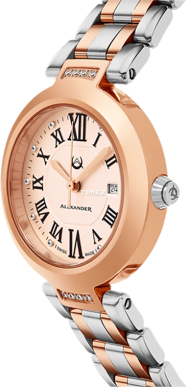 Alexander,WOMEN'S WATCHES 32mm,32mm,Stainless Steel,Rose Gold,Quartz,Day,Sapphire,AD203B,AD203B-04