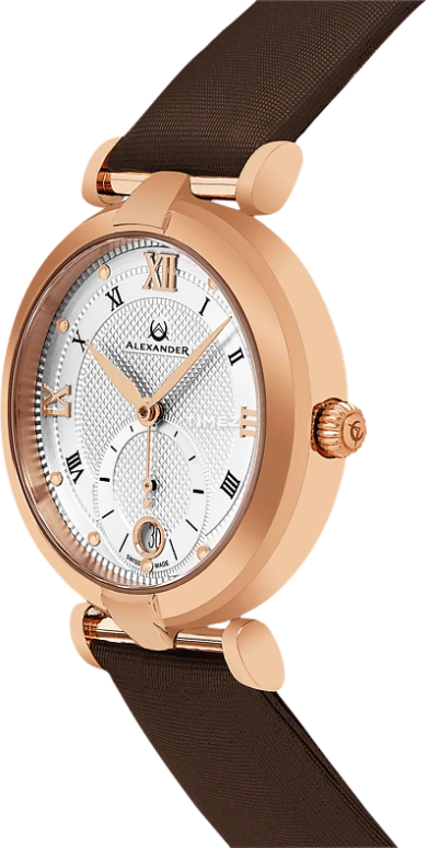 Alexander,WOMEN'S WATCHES 35mm,35mm,Stainless Steel,Silver,Quartz,Day,Sapphire,A202,A202-04