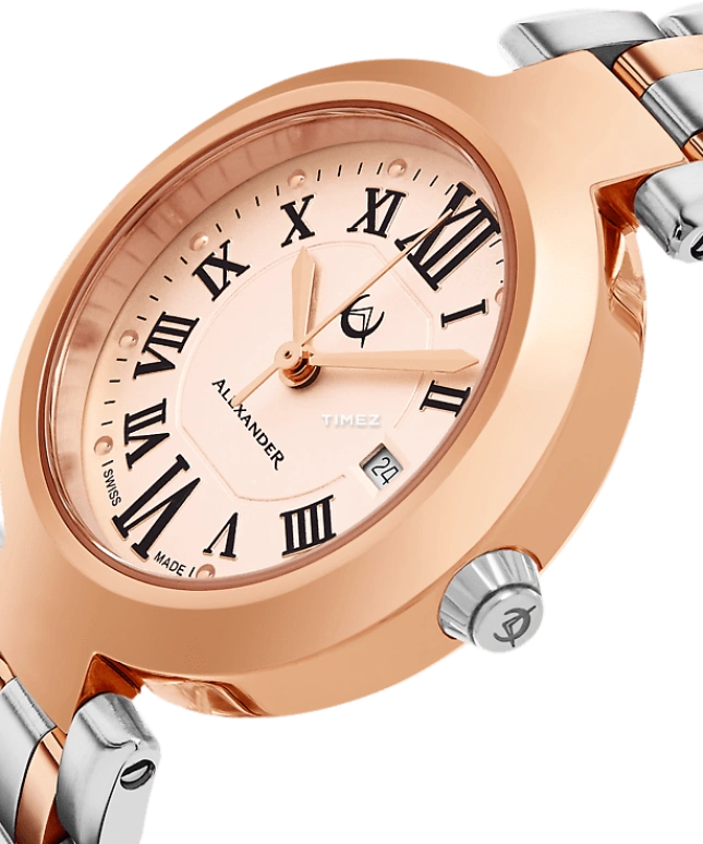 Alexander,WOMEN'S WATCHES 32mm,32mm,Stainless Steel,Rose Gold,Quartz,Day,Sapphire,A203B,A203B-04