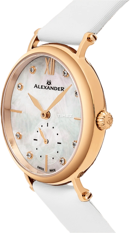 Alexander,WOMEN'S WATCHES 34mm,34mm,Stainless Steel,Silver,Quartz,Sapphire,Round,AD201,AD201-03