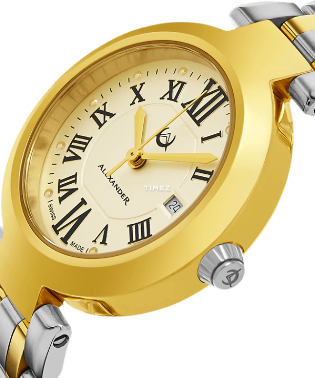 Alexander,WOMEN'S WATCHES 32mm,32mm,Stainless Steel,Champagne,Quartz,Day,Sapphire,A203B,A203B-02