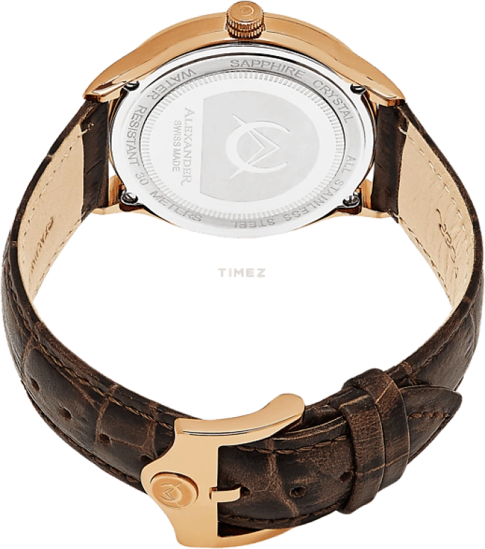 Alexander,MEN'S WATCHES 42mm,42mm,Stainless Steel,White,Quartz,Day,Sapphire,Crystal Glass,A103,A103-08