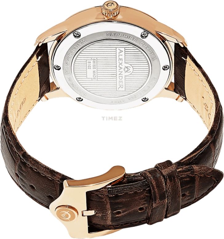 Alexander,MEN'S WATCHES 42mm,42mm,Stainless Steel,Silver White,Quartz,Day,Sapphire,Crystal Glass,A102,A102-05
