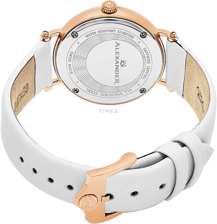 Alexander,WOMEN'S WATCHES 34mm,34mm,Stainless Steel,Silver,Quartz,Sapphire,Round,A201,A201-03