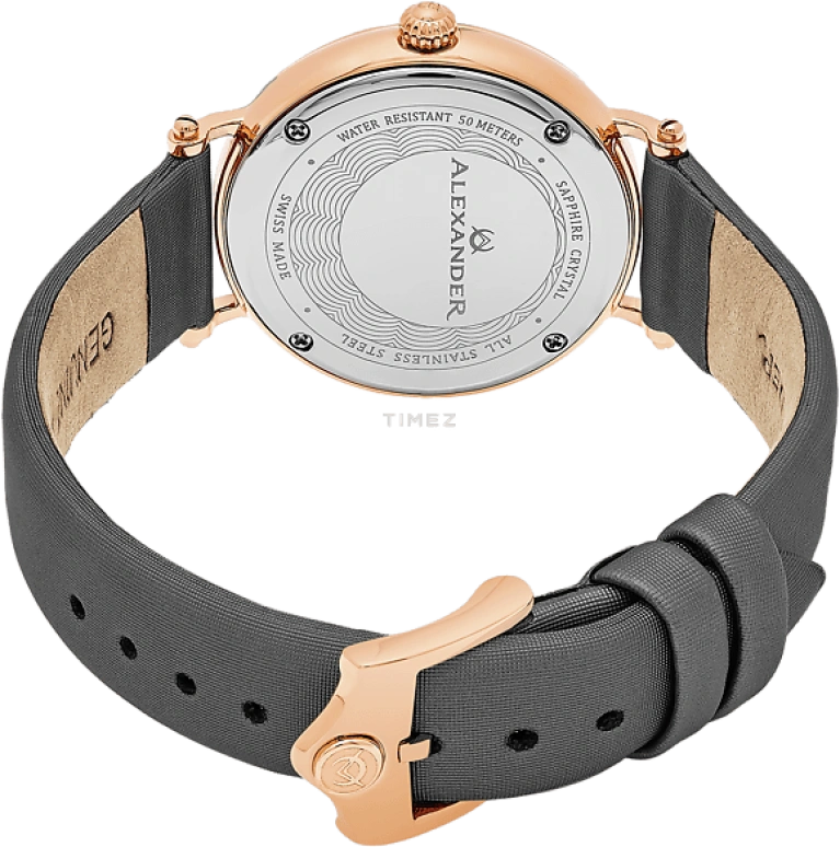 Alexander,WOMEN'S WATCHES 34mm,34mm,Stainless Steel,Black,Quartz,Sapphire,Round,AD201,AD201-04