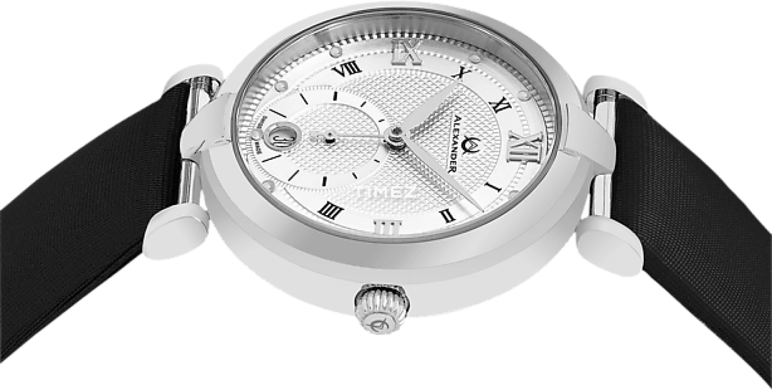 Alexander,WOMEN'S WATCHES 35mm,35mm,Stainless Steel,Silver,Quartz,Day,Sapphire,A202,A202-02