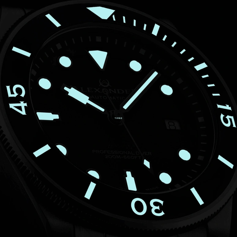 Alexander,MEN'S WATCHES 42mm,42mm,Stainless Steel,Blue,Automatic,Day,41hours,A520,A520-03