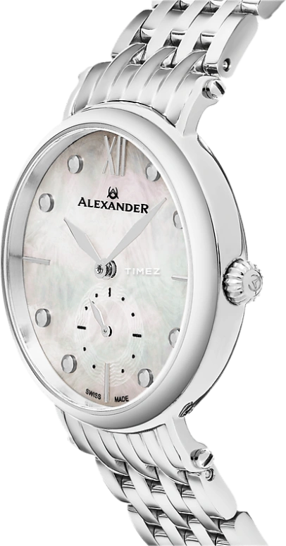 Alexander,WOMEN'S WATCHES 34mm,34mm,Stainless Steel,Silver,Quartz,Sapphire,Round,A201B,A201B-01