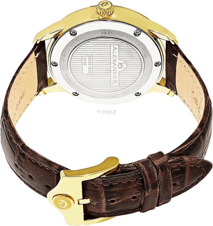 Alexander,MEN'S WATCHES 42mm,42mm,Stainless Steel,Silver White,Quartz,Day,Sapphire,Crystal Glass,A102,A102-07