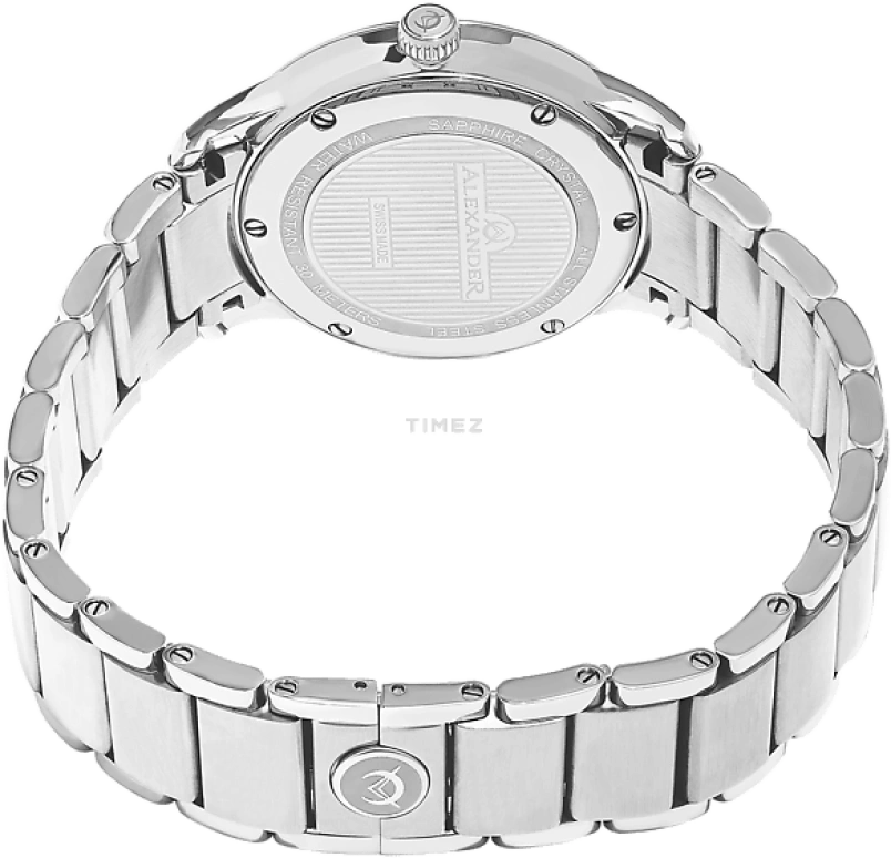 Alexander,MEN'S WATCHES 42mm,42mm,Stainless Steel,Black,Quartz,Day,Sapphire,Crystal Glass,A102B,A102B-02
