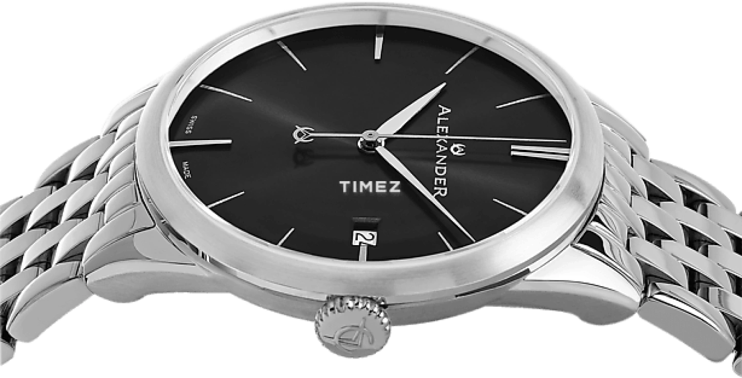 Alexander,MEN'S WATCHES 40mm,40mm,Stainless Steel,Black,Quartz,Day,Sapphire,Crystal Glass,A911B,A911B-03