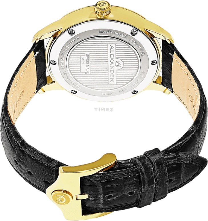 Alexander,MEN'S WATCHES 42mm,42mm,Stainless Steel,Silver White,Quartz,Day,Sapphire,Crystal Glass,A102,A102-03