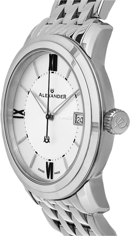 Alexander,MEN'S WATCHES 40mm,40mm,Stainless Steel,Silver White,Quartz,Day,Sapphire,Crystal Glass,A111B,A111B-04