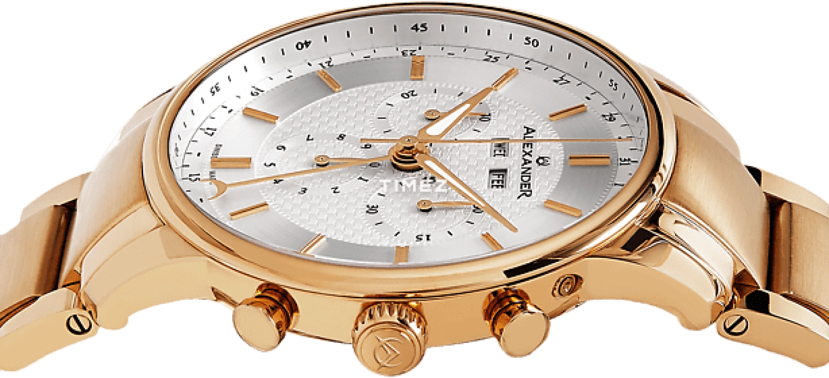 Alexander,MEN'S WATCHES 42mm,42mm,Stainless Steel,Silver,Quartz,Chronograph,Month,Date,Day,Sapphire,Crystal Glass,Round,A101B,A101B-04