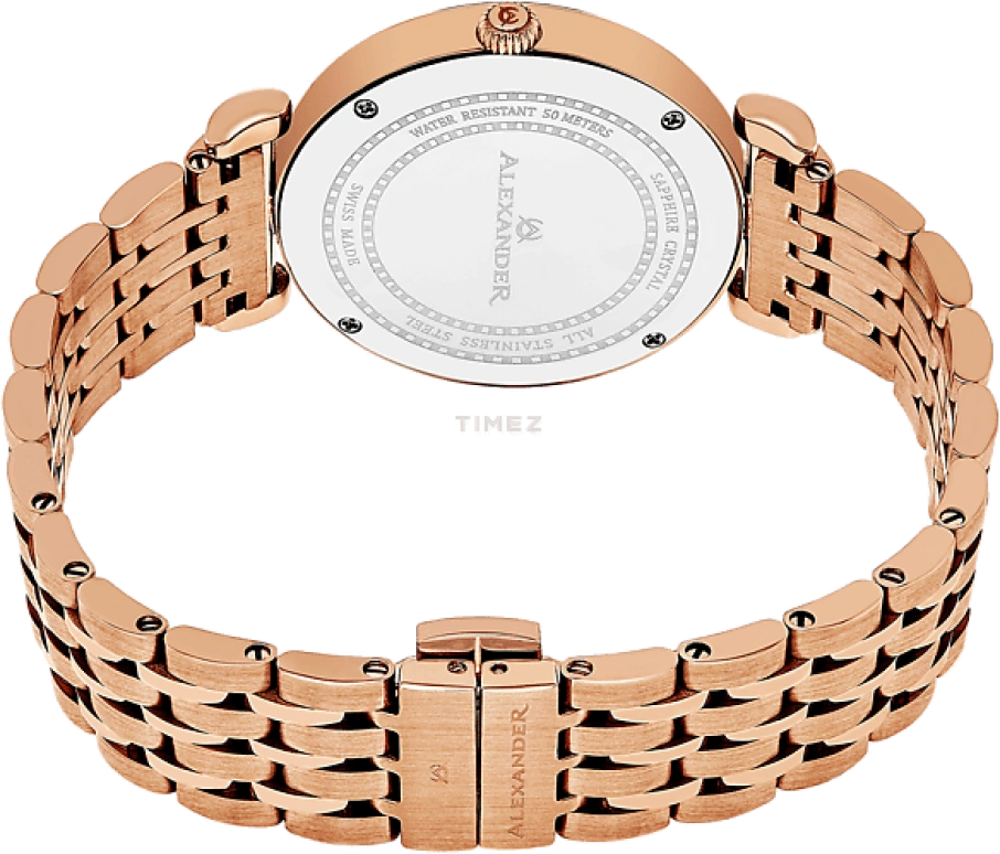 Alexander,WOMEN'S WATCHES 35mm,35mm,Stainless Steel,Silver,Quartz,Day,Sapphire,A202B,A202B-04