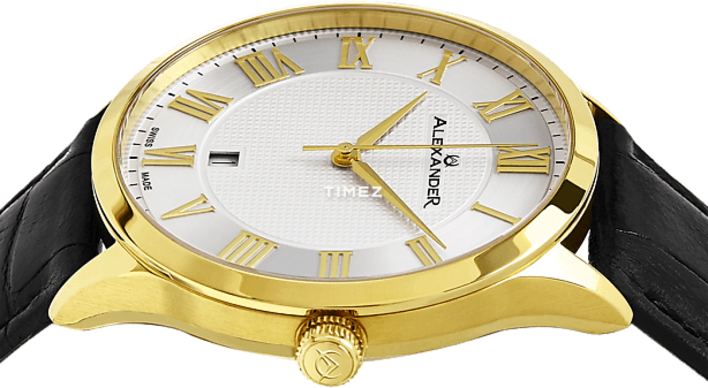 Alexander,MEN'S WATCHES 42mm,42mm,Stainless Steel,White,Quartz,Day,Sapphire,Crystal Glass,A103,A103-03