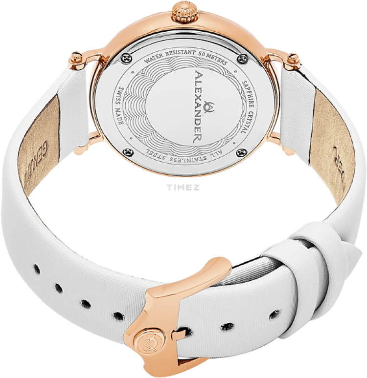 Alexander,WOMEN'S WATCHES 34mm,34mm,Stainless Steel,Silver,Quartz,Sapphire,Round,AD201,AD201-03
