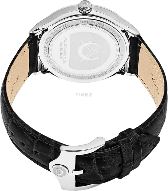 Alexander,MEN'S WATCHES 42mm,42mm,Stainless Steel,Black,Quartz,Day,Sapphire,Crystal Glass,A103,A103-02