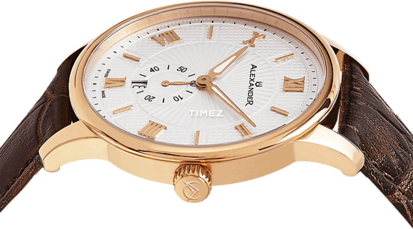 Alexander,MEN'S WATCHES 42mm,42mm,Stainless Steel,Silver White,Quartz,Day,Sapphire,Crystal Glass,A102,A102-05