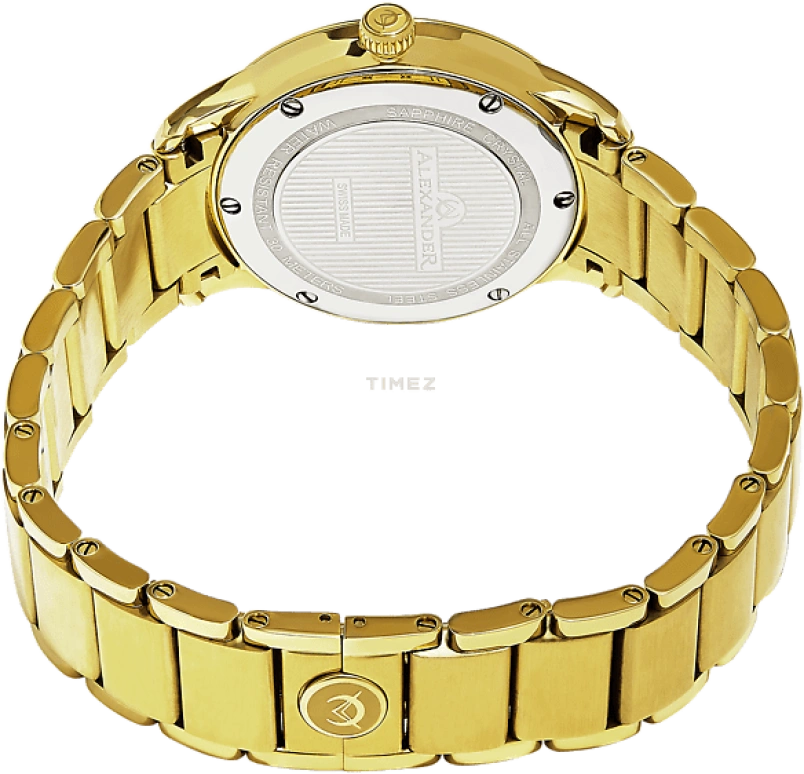 Alexander,MEN'S WATCHES 42mm,42mm,Stainless Steel,White,Quartz,Day,Sapphire,Crystal Glass,A102B,A102B-03