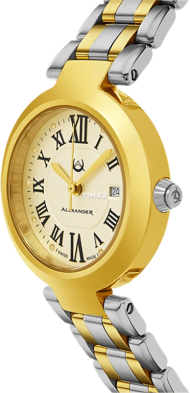 Alexander,WOMEN'S WATCHES 32mm,32mm,Stainless Steel,Champagne,Quartz,Day,Sapphire,A203B,A203B-02