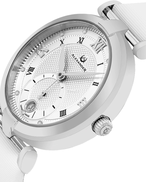 Alexander,WOMEN'S WATCHES 35mm,35mm,Stainless Steel,Silver,Quartz,Day,Sapphire,A202,A202-01