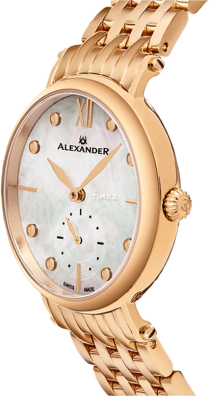 Alexander,WOMEN'S WATCHES 34mm,34mm,Stainless Steel,Silver,Quartz,Sapphire,Round,A201B,A201B-03
