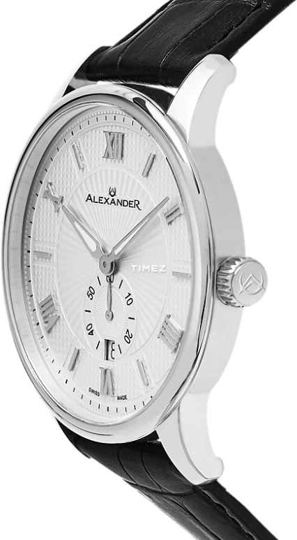 Alexander,MEN'S WATCHES 42mm,42mm,Stainless Steel,Silver White,Quartz,Day,Sapphire,Crystal Glass,A102,A102-01