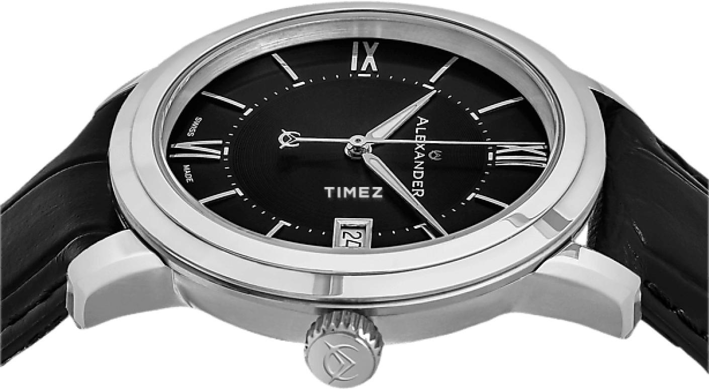 Alexander,MEN'S WATCHES 40mm,40mm,Stainless Steel,Black,Quartz,Day,Sapphire,Crystal Glass,A111,A111-01