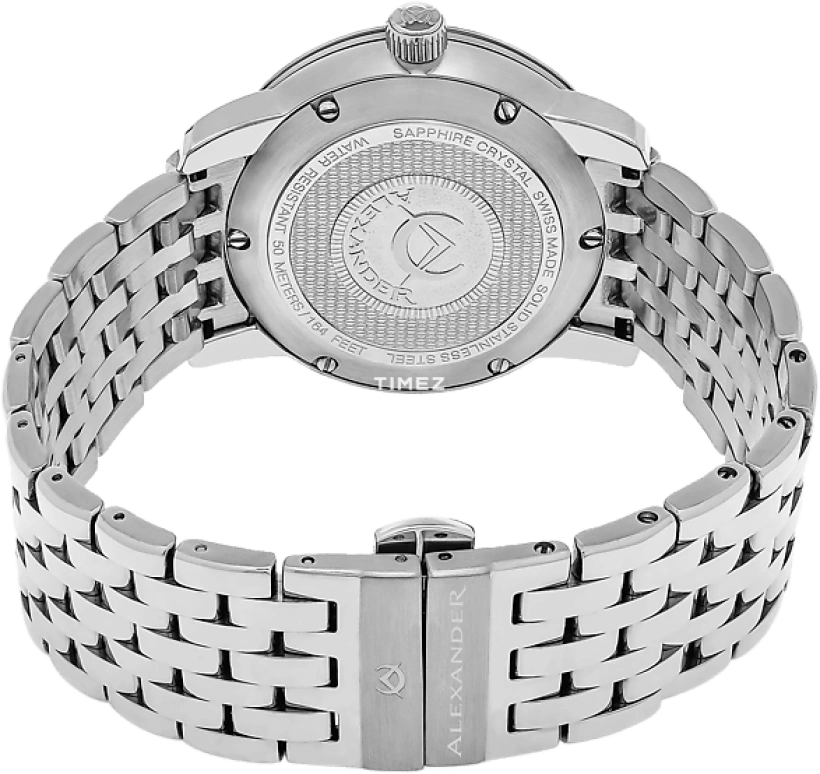 Alexander,MEN'S WATCHES 40mm,40mm,Stainless Steel,Silver White,Quartz,Day,Sapphire,Crystal Glass,A111B,A111B-04