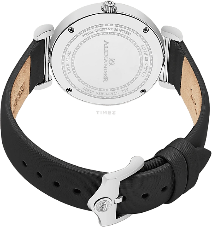 Alexander,WOMEN'S WATCHES 35mm,35mm,Stainless Steel,Silver,Quartz,Day,Sapphire,A202,A202-02