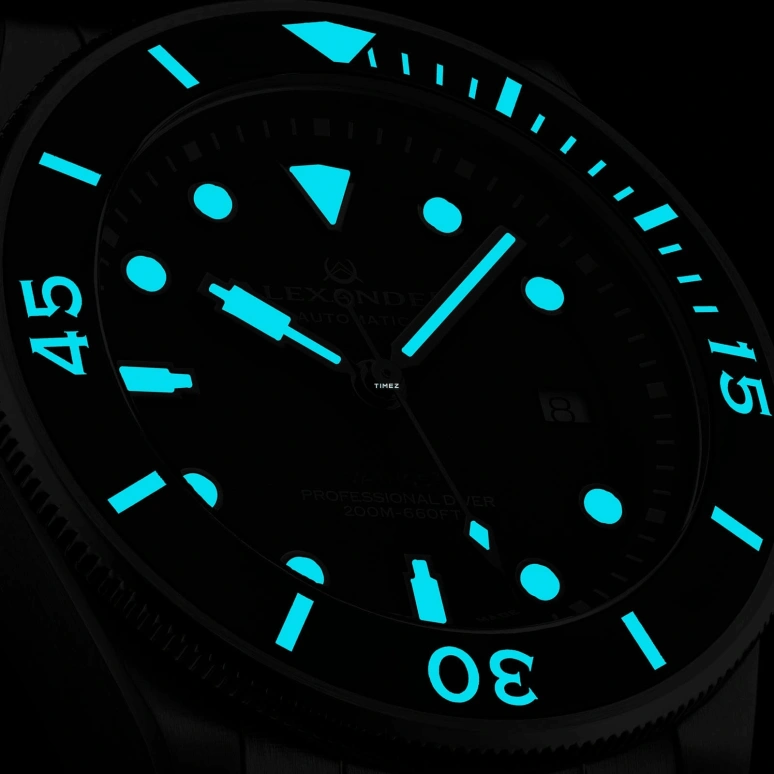 Alexander,MEN'S WATCHES 42mm,42mm,Stainless Steel,Green,Automatic,Day,41hours,A520,A520-04