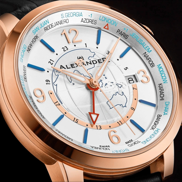 Alexander,MEN'S WATCHES 42mm,42mm,Stainless Steel,White,Quartz,Day,World Time,A171A,A171A-02