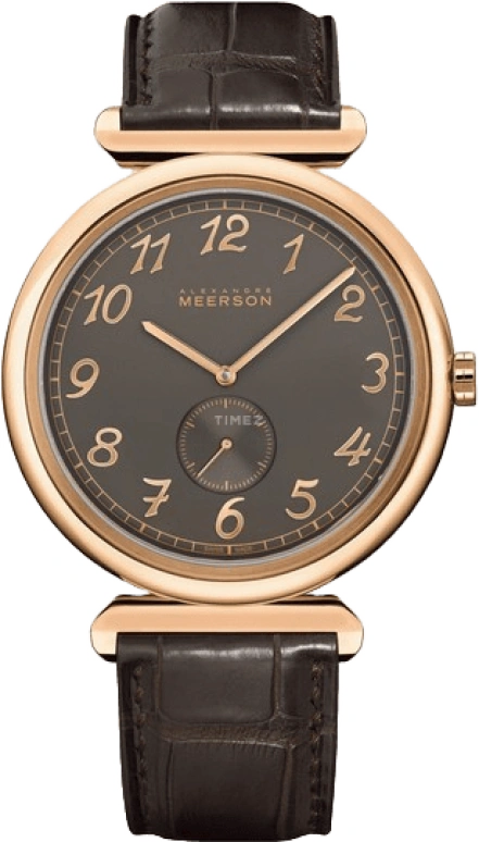 Alexandre Meerson,Altitude Officer 41mm,41mm,Rose Gold,Grey,Automatic,50hours,In-house Caliber,101,101-OBJX