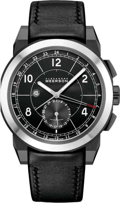 Alexandre Meerson,D15 44mm,44mm,Titanium,White Gold,Black,Automatic,Date,50hours,102,102-GJLA