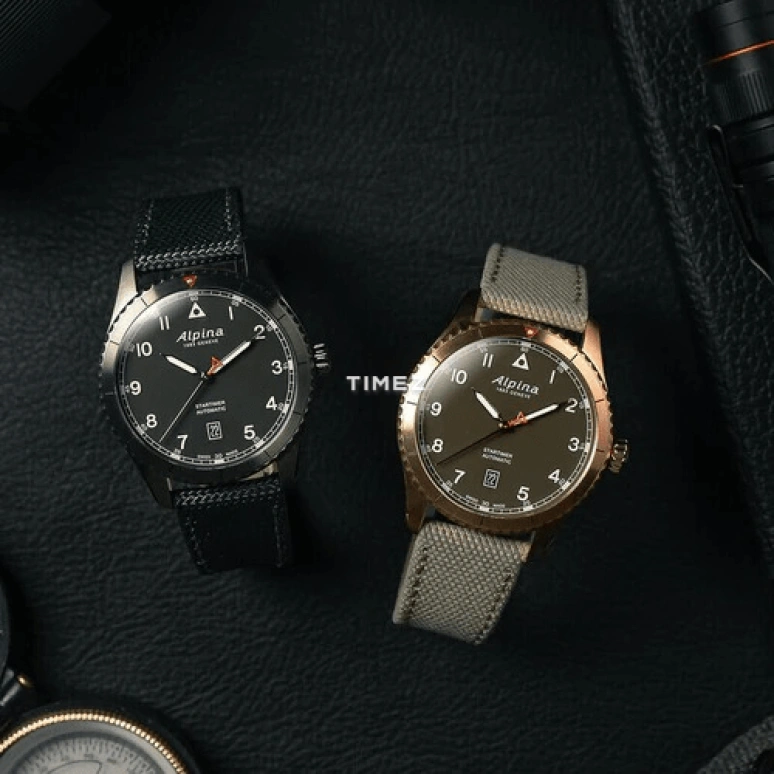 Alpina,STARTIMER 41mm,41mm,Stainless Steel,Brown,Automatic,Day,Sapphire,AL,AL-525BR4S24