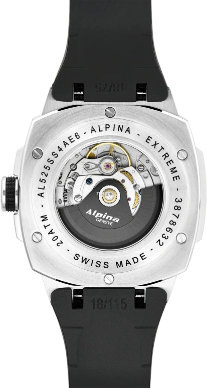 Alpina,ALPINER 41x42.50mm,41x42.50mm,Stainless Steel,Black,Automatic,Day,Sapphire,Crystal Glass,AL,AL-525B4AE6
