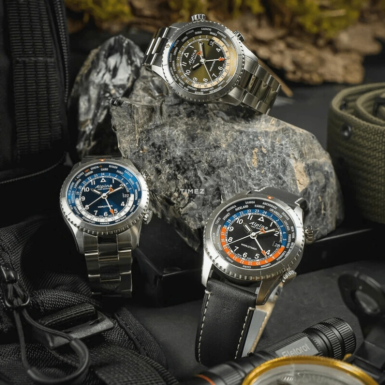 Alpina,STARTIMER 41mm,41mm,Stainless Steel,Green,Quartz,Day,World Time,AL,AL-255GR4S26B