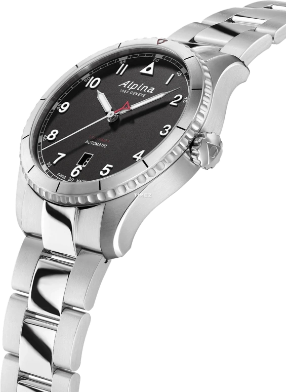 Alpina,STARTIMER 41mm,41mm,Stainless Steel,Black,Automatic,Day,Sapphire,Crystal Glass,AL,AL-525BW4S26B