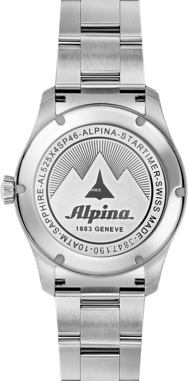 Alpina,STARTIMER 41mm,41mm,Stainless Steel,Black,Automatic,Day,Sapphire,Crystal Glass,AL,AL-525BW4S26B