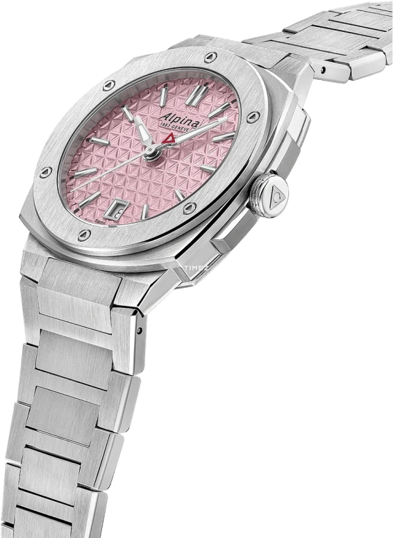 Alpina,ALPINER 34x35.20mm,34x35.20mm,Stainless Steel,Pink,Quartz,Day,Sapphire,Crystal Glass,AL,AL-220PI2AE6B