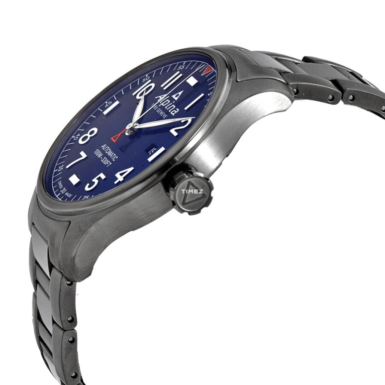 Alpina,Pilot 44mm,44mm,Diamond-Like Carbon,Titanium,Stainless Steel,Blue,Automatic,Day,In-house Caliber,AL,AL-525NN4TS6B