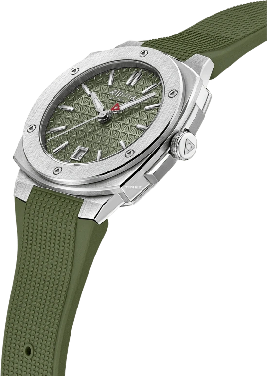 Alpina,ALPINER 34x35.20mm,34x35.20mm,Stainless Steel,Khaki Green,Quartz,Day,Sapphire,Crystal Glass,AL,AL-220K2AE6