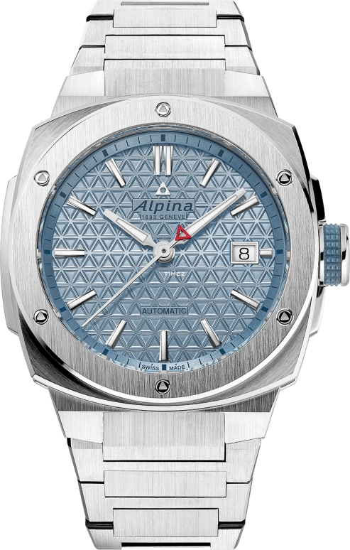 Alpina,ALPINER 39x40.50mm,39x40.50mm,Stainless Steel,Ice Blue,Automatic,Day,In-house Caliber,AL,AL-525LB3AE6B