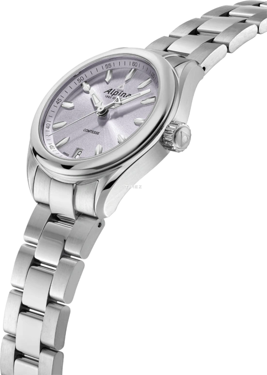 Alpina,ALPINER 34mm,34mm,Stainless Steel,Purple,Quartz,Day,Sapphire,Crystal Glass,AL,AL-240LP2C6B
